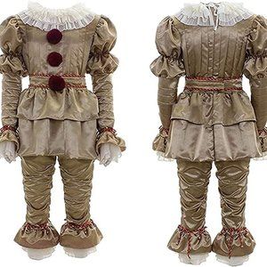 Scary IT Clown Halloween Costume for Kids Cosplay Party Outfit- Size SM